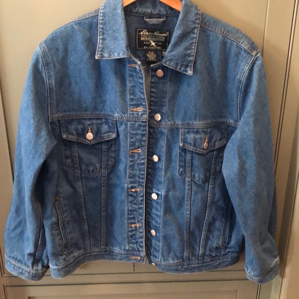 Eddie Bauer Denim Jean jacket  vintage sz L
